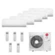Ar Condicionado Penta Split LG 48000 BTUs (HW 3x09K + 1X12K + 1X24K) Quente e Frio Inverter 220V R410A A5UW48GFA1.AWGZBRZ