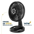 Ventilador de Mesa Britânia 174W 8 Pás 3 Velocidades Preto Maxx Force BVT481 220V