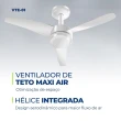 Ventilador de Teto Mondial 125W 3 Pás 3 Velocidades Branco VTE-01 110V